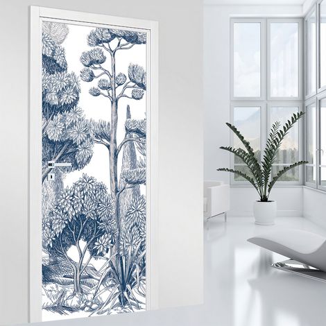 Stickers pour porte - Jungle - 63 x 205 cm - Adhésif MAT (1/2)