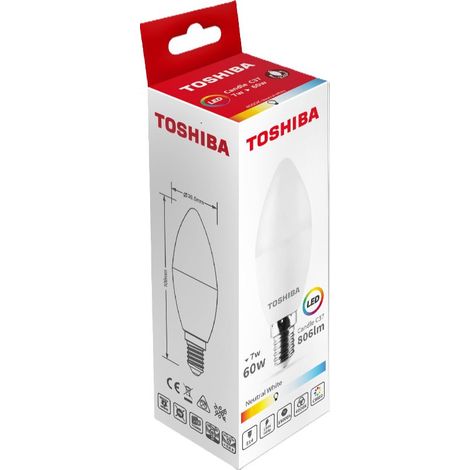 BOMBILLA LED TOSHIBA C37 E14 7W 4000K