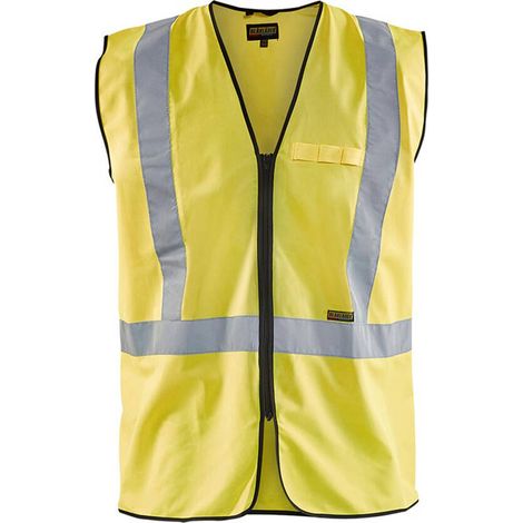 Gilet da lavoro con zip alta visibilità 3029 - Giallo fluorescente 4XL/5XL (1/4)