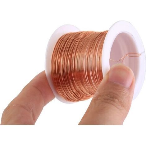 Bobine de Cuivre Émaillé 0,3 mm – 20 Mètres pour Réparation d’Enroulement Magnétique et Connexions de Soudage (1/5)