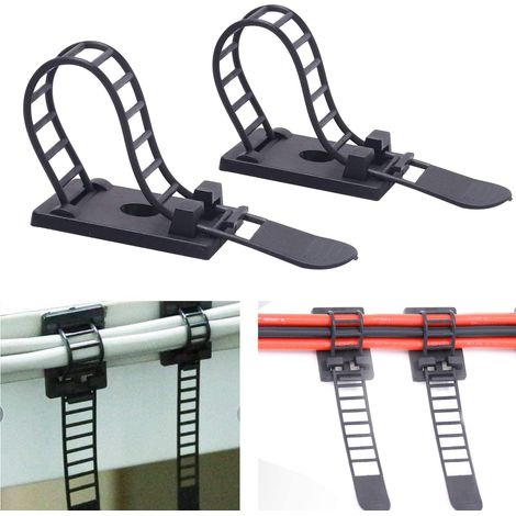 Fascette per cavi regolabili autoadesive in nylon, fermacavi con ZQKLA-AquaForge (1/5)