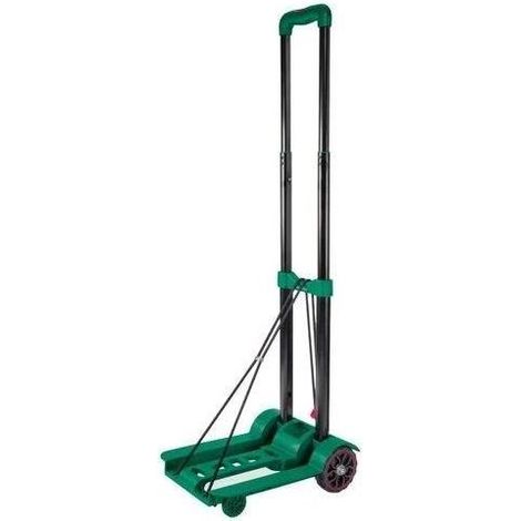 Orion91oficial - Universal Folding Cart, collapsible design with telescopic handle and elastic band for securing cargo, made of plastic, measures approx. 33.5 x 25 x 96 cm unfolded, ideal for shopping (1/5)