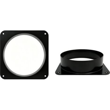 Guarnizione per flangia di ventilazione in PVC, placca a parete in-Nero-3 (1/5)