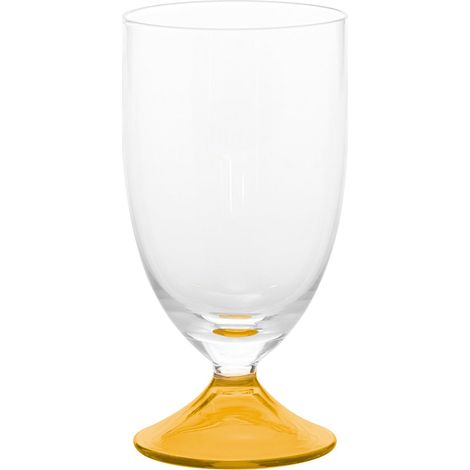 Zafferano Lot de 4 Verres Maestro Ligne Veneziana en Verre Soda-Lime Soufflé à la Main Couleur Ambre Sans Pied Design Élégant pour Dégustation