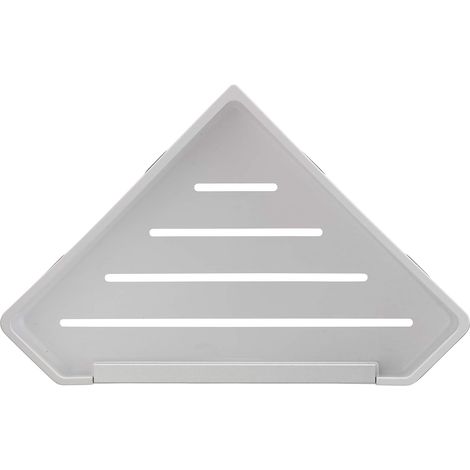 Croydex Corner Shower Shelf with Squeegee Wiper Blade, Chrome (1/5)