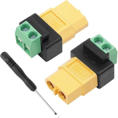 Connecteurs Adaptateur à Bornes à Vis, Adaptateur Femelle vers 2 Broches Sans Soudure pour Panneaux Solaires, Drone, Modèle réduit d'Avion, Chargeur d'Équilibre (1/5)