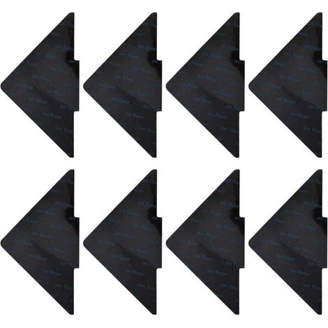10 Stück rutschfeste Teppicheckenschoner, selbstklebend, knitterfrei und wiederverwendbar, dreieckig, 10 x 10 cm (N-Crezuo)-Crezuo