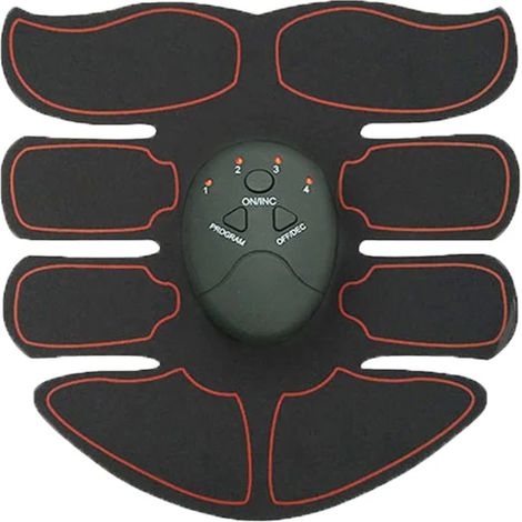 Kabelloser EMS-Muskelstimulator für Damen und Herren zur Stärkung von Bauch, Hüften und Fitness, inklusive Schlankheitspflaster und Massagegerät – AquaForge