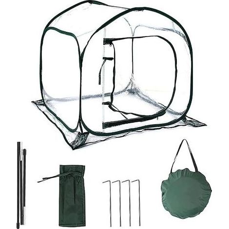 Mini Serre Pop Up Grow House, Couverture De Serre Intérieure Extérieure En Pvc, Petit Abri De Fleurs De Jardin Portable - 80 X 80 X 80 Cm (1/5)