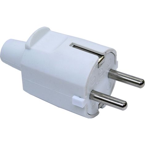 Clavija bipolar 16A blanca goma tpe