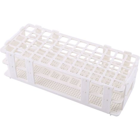 Support pour tubes à essai en plastique détachable, 1660 trous, blanc. (1/5)