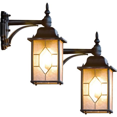 2er-Set hängende Wandleuchten MILANO, E27, Bleikristalloptik, IP23 (1/5)