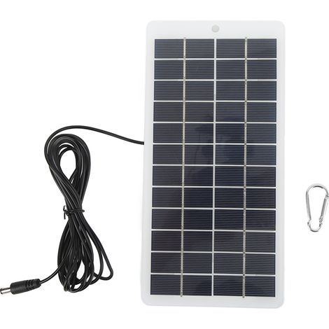 Ortviai Panneau Solaire Portable 5 W 12 V pour Éclairage Extérieur – Cellule Polycristalline Résistante aux Intempéries (1/5)