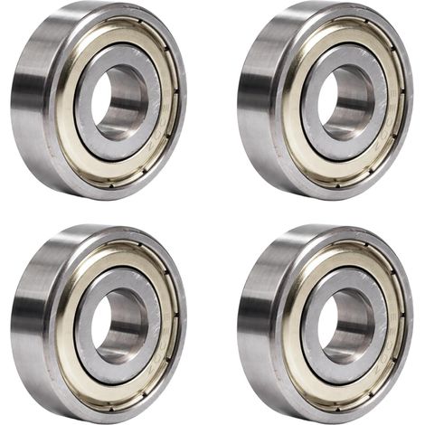 4pcs 6200zz 6200z roulement a bille 10x30x9mm, Roulements gorge profonde 6200zz 6200 zz Double joint métallique chrome Acier pour Machines et Outils (6200zz 4pcs) (1/5)
