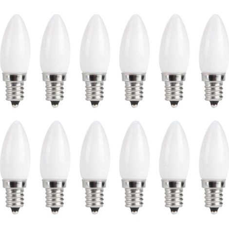 10 Ampoules LED E12 Mini 1,5W 230V pour Lustre Voiture Maison Hôtel