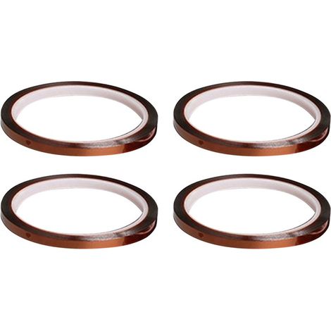 4 Rouleaux de Rubans Thermiques Film Polyimide Ruban Thermique Isolant Résistant aux Hautes Températures de Sublimation 0,5 Cm X 33 M. (1/5)