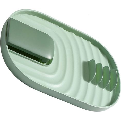 Support pliant polyvalent pour couvercles casserole, pose-cuillères, spatules et plaque cuisson, cuisine maison (1/4)