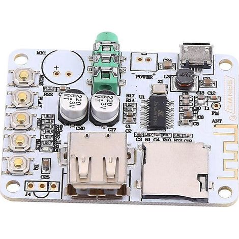 Neuer Bluetooth-Audioempfänger mit Mikrofon, Verstärker, USB, TF, FM-FM-MP3-Decoder, WMA-, WAV- und FLAC-Player 2