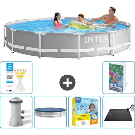 Prism Frame Pool Rund - 366x76 cm - 7-teilig S234