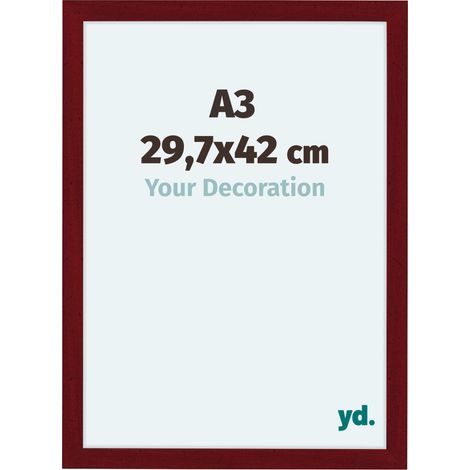 yd. - Cadre photo A3 29.7x42 - Vin Rouge Patine - MDF - Como (1/5)