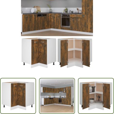 Holzschrank -  Küchenschrank Lyon Räuchereiche 75,5x75,5x81,5 cm Holzwerkstoff (1/5)