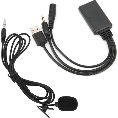 Adaptateur Câble AUX Bluetooth 5.0 avec Microphone Mains Libres Compatible Ford Focus Mondeo Kit Voiture (1/5)