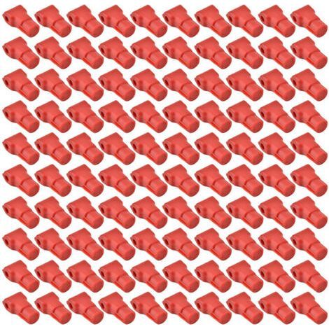 Crochet antivol pour téléphone portable, 100 pièces, serrure pour marchandises de magasin de détail, rouge (7MM) (1/5)