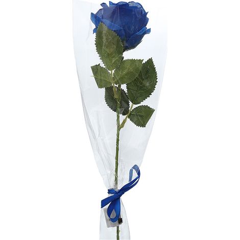 Rose Artificielle - Rose LED Lumineuse - Pour Fête Des Mères Saint Valentin - 38 Cm - Bleue - 1 Pièce (1/5)