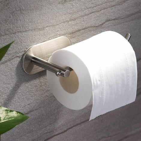 royaluxe - Porte-rouleau de Papier Toilette Sans Support de Papier Auto-adhésif de Forage Titulaire de Papier Hygiénique en Acier Inoxydable (1/5)