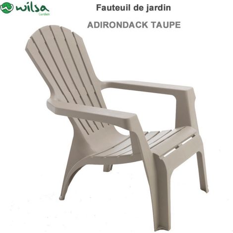 Sessel Adirondack Polypropylenharz Wilsa Garden - Taupe - 1 Sessel Adirondack