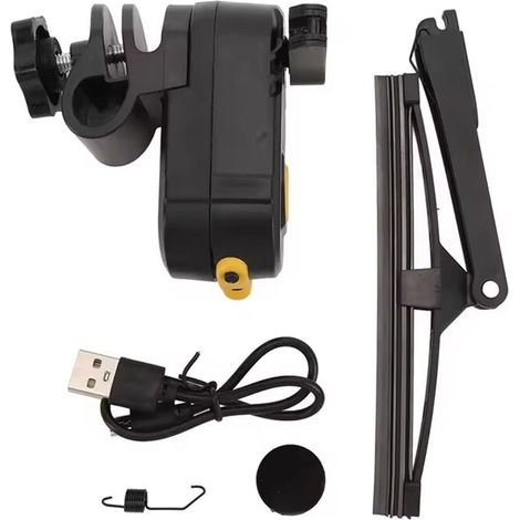 Tergicristallo per moto impermeabile e versatile, con angolo di rotazione di 170 gradi, ideale per moto elettriche. (1/2)