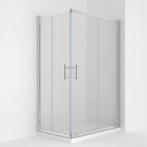 ELEGANT 1200 x 760mm Sliding Shower Door and Enclosure Reversible Corner Entry Shower Cabin with Tray (1/5)