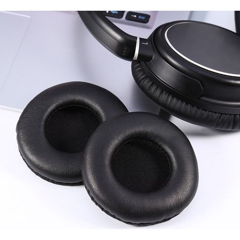Coussinets de remplacement en similicuir souple avec mousse mémoire pour casque audio, noir (1/5)