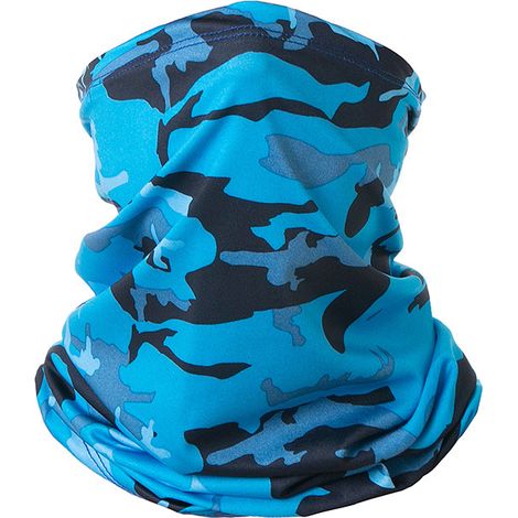 Cagoule de protection solaire, legging masque tour de cou, tour de cou sport, legging cagoule écharpe camouflage bleu royal extensible