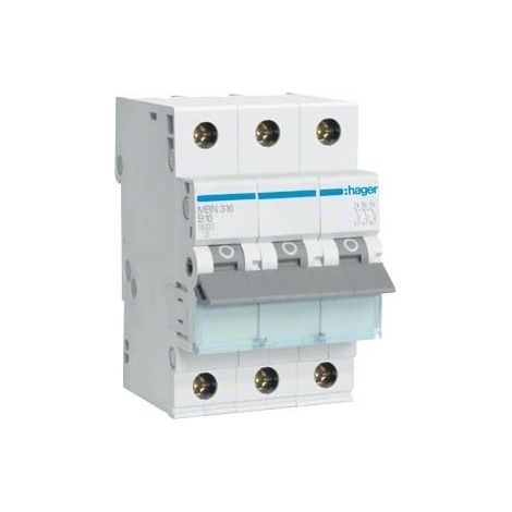 Hager MBN316 Interruttore magnetotermico 3 poli 16 A