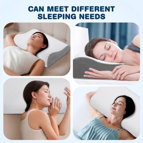 Oreiller Ergonomique Cervical à Mémoire de Forme, Oreiller de Soutien Cervical Ergonomique Ultra-Confortable, Coussin Cervicales (1/4)