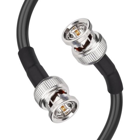 Câble SDI BNC 1m 3G/6G 75 ohms Cordon BNC Mâle à Mâle Câble RG59 pour Vidéo DVR Oscilloscopes Caméras de Surveillance CCTV (1/5)