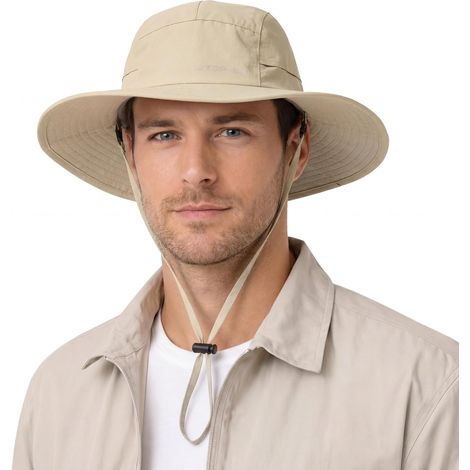 Mens Waterproof Sun Hat Wide Brim Sun Protection Sun Hat UPF 50+ Foldable Sun Hat XXL (1/5)