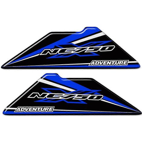 Kit d'autocollants pour carénage, casque, valises et protections de réservoir pour Honda NC750X (modèles 2018-2020) - Bleu 8 (1/5)