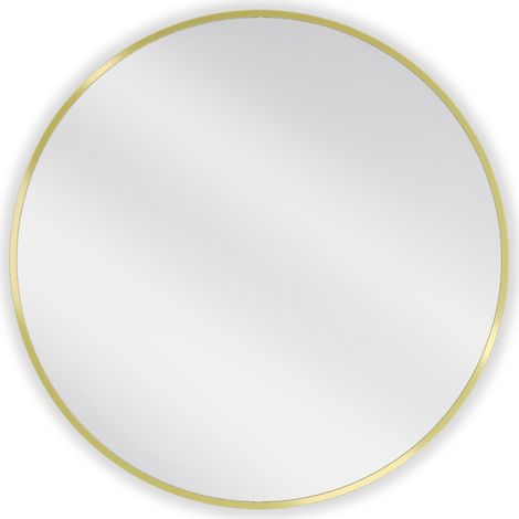 Mexen Loft miroir de salle de bains rond 70 cm, cadre doré - 9850-070-070-000-50 (1/5)