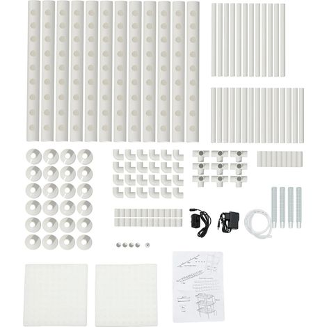 Kit de culture hydroponique, système à 3 couches, 108 points de plantation, BLANC (1/2)