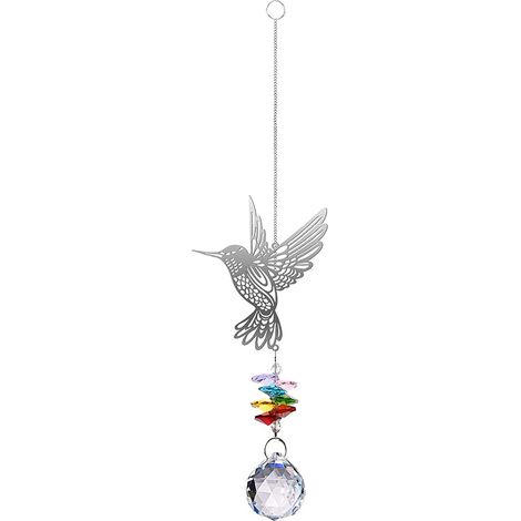 Attrape-soleil colibri suspendu, prismes en verre cristal, ornement, décoration pour jardin ou maison, cadeau