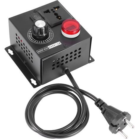 Regulador de voltaje electrónico Scr AC220V 4000W - Regulador de voltaje - Regulador de velocidad - Con enchufe europeo (1/5)
