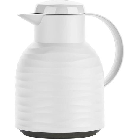Emsa Isolierkanne Samba Wave, Quick Press-Verschluss ,weiß, 1 Liter (1/5)
