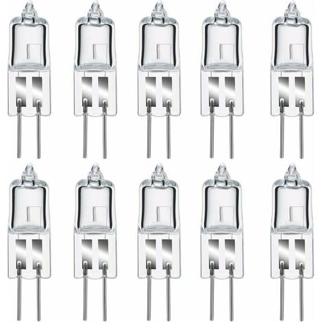 LaBlanc – 10 Stück G4 50 W 12 V Halogenlampen, warmweiß 2800 K, dimmbare transparente Kapsel