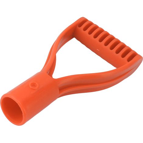 Manche de pelle en plastique, diamètre intérieur de 32 mm, manche de rechange en forme de D pour creuser la neige, râteau orange. (1/5)