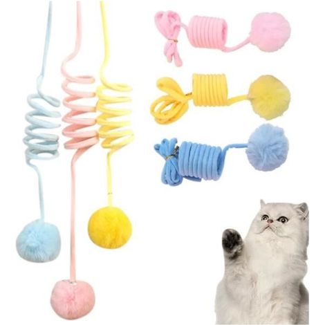 Jouet Interactif - Non spécifié - 3pcs - Peluche - Coton - Pour Chats d'Intérieur (1/4)
