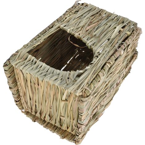 Stroh-Kaninchenkäfig, faltbar, komfortabel, Haustierhaus aus Stroh, Kaninchenstall, natürlicher Kleintierstall (1/5)