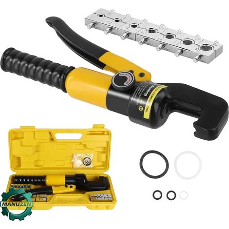 Manuzen Outil De Sertissage Hydraulique Chromé Kit Pour Câble 4 70 mm² 10T