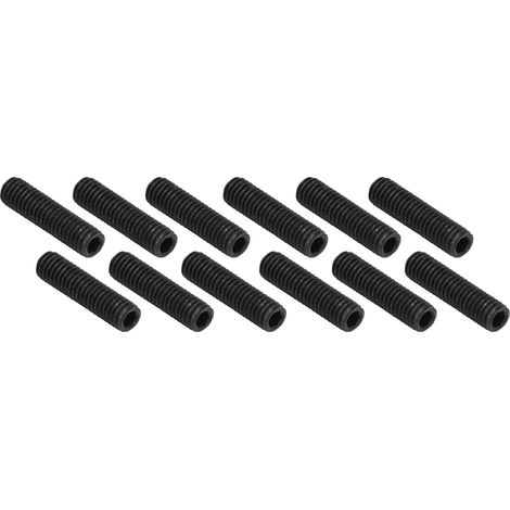 12 Vis de Fixation pour Pont de Guitare Électrique, Filetage Métallique Précision, Assemblage Stable, Noir - Pack de 12 (1/5)